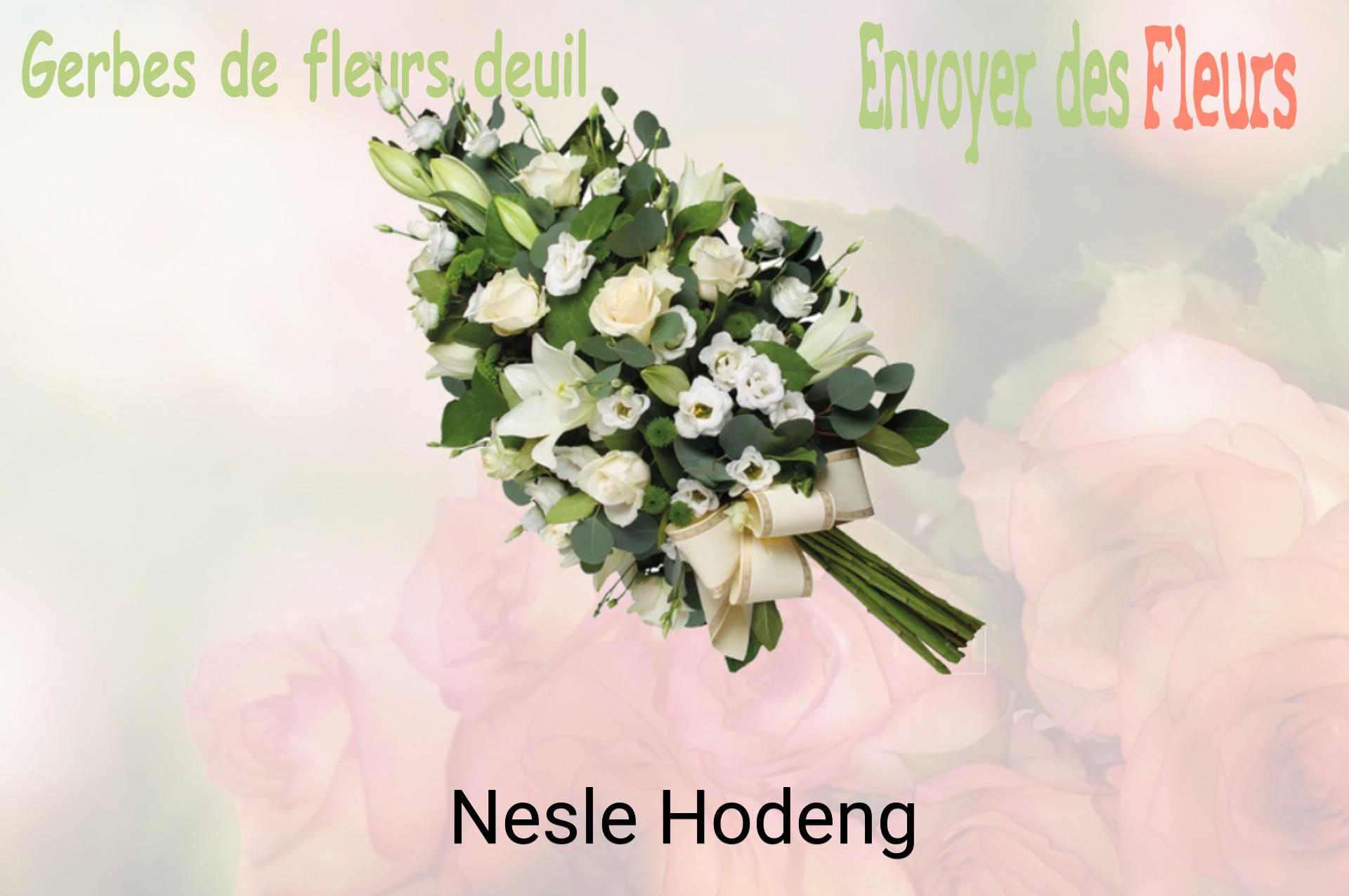 Gerbe de fleurs de deuil livrée à Nesle-Hodeng